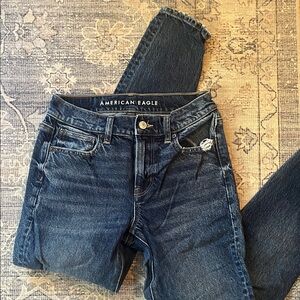 American Eagle Outfitters Women's Dark Blue Boyfriend Jeans